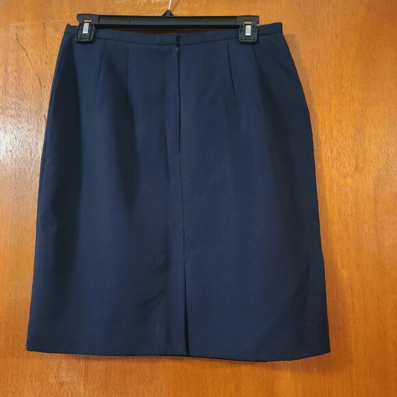 Talbot's Navy Blue Wool Skirt Size 12P - Picture 2 of 2